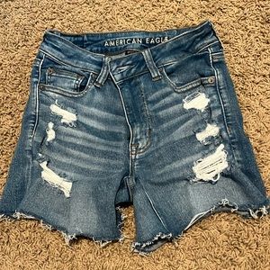 Blue denim, American Eagle jeans shorts.